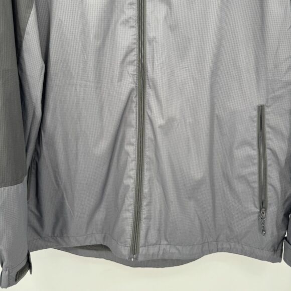 GERRY Gray Lightweight Full Zip Hooded Rain Jacket Size XL - Picture 3 of 7